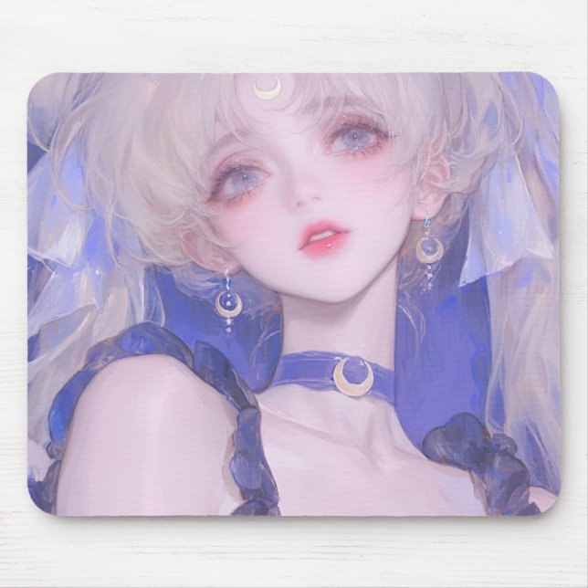 Purple Dreamy Sailor Moon Themed Anime Mouse Pad (Front)