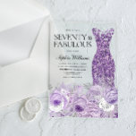 Purple Dress Seventy & Fabulous 70th Birthday Acrylic Invitations<br><div class="desc">Purple Dress Seventy & Fabulous 70th Birthday Acrylic Invitations

Variations to the invitation and matching items in our store</div>