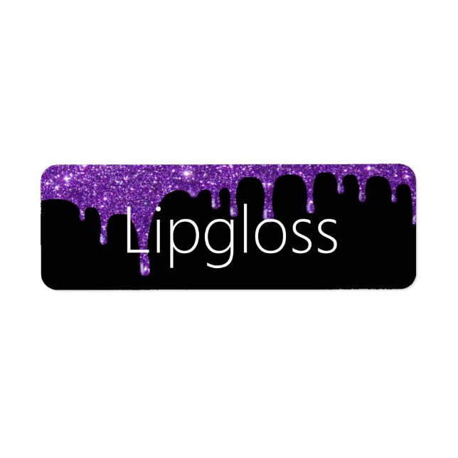 Purple drip Lipgloss Label (Front)