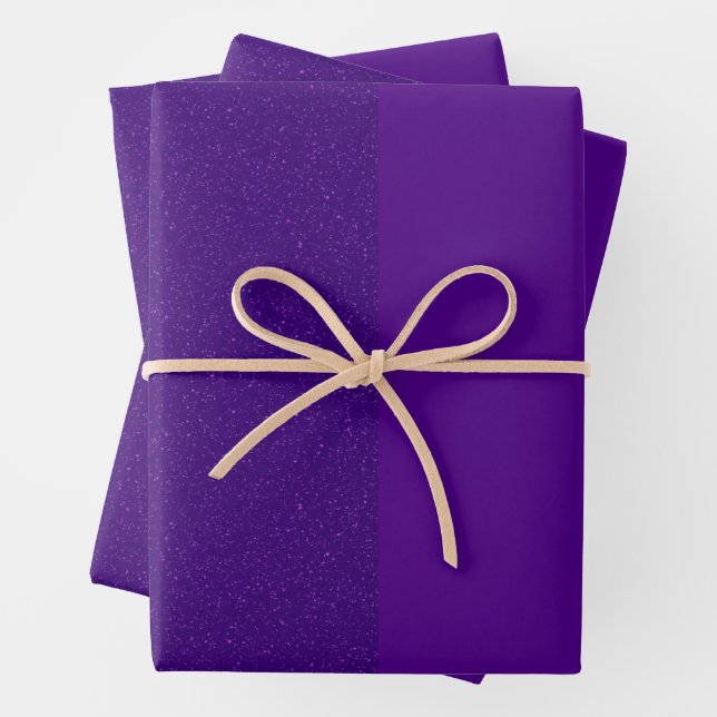 Purple Duo‑Finish Vertical Split Wrap – Customise Wrapping Paper Sheet (In situ)