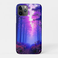 Purple Dusk Woods: Surreal Art