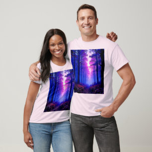Purple Dusk Woods: Surreal Art T-Shirt