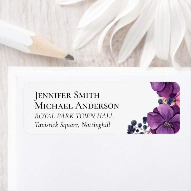 Purple Dynasty Dark Floral Budget Wedding Item (Insitu)