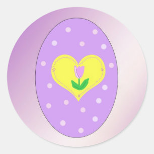 Purple Easter Egg Classic Round Sticker