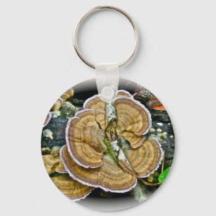 Purple Edge Shelf Fungus Coordinating Items Key Ring