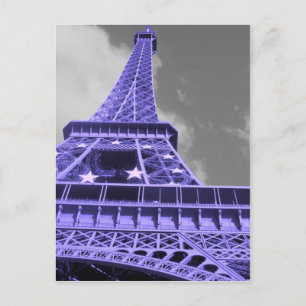 Purple Eiffel Tower Postcard