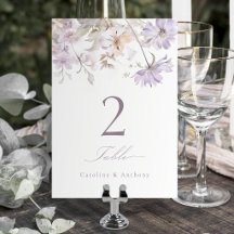 Purple Elegant Botanical Floral Boho Wedding