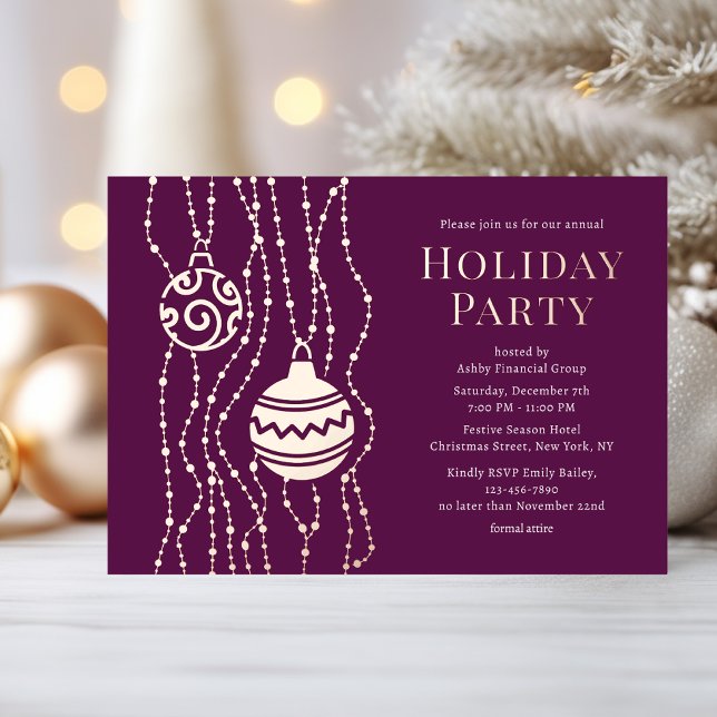 Purple Elegant Christmas Party Corporate Holiday (Creator Uploaded)