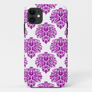 Purple Elegant Damask Case-Mate iPhone Case