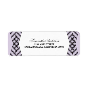Purple Elegant Deco Address Labels