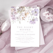 Purple Elegant Floral Boho The Night Before