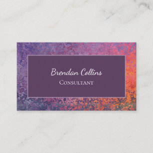 Purple Elegant Grunge Metal Texture Business Card