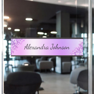 Purple Elegant Modern Professional Office Door Sign