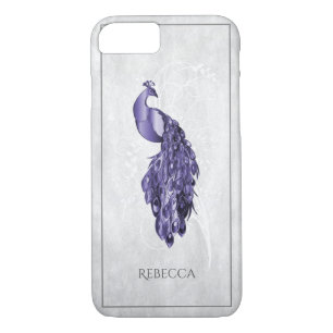 Purple Elegant Peacock Personalised Case-Mate iPhone Case