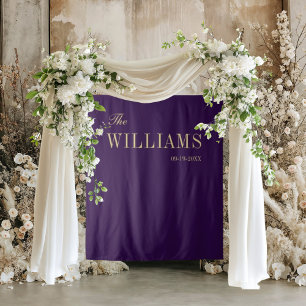 Purple elegant stylish wedding backdrop  tapestry