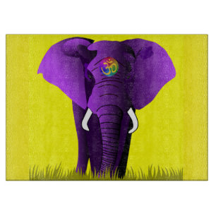 Purple Elephant cutting board