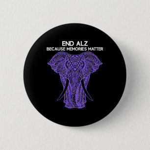 Purple Elephant Heimerheimer Awareness Apparel End 6 Cm Round Badge