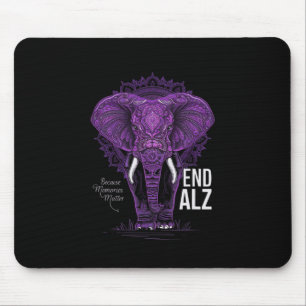 Purple Elephant Heimerheimer Awareness End Heimer Mouse Pad