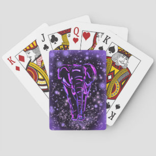 Purple Elephant Playing Cards