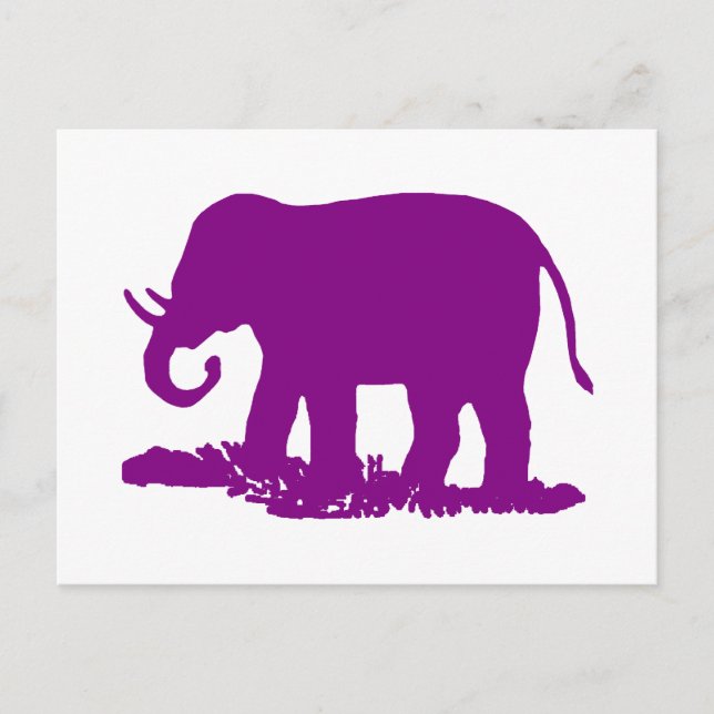 Purple Elephant Postcard (Front)