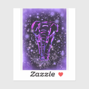 Purple Elephant Sticker