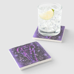 Purple Elephant Stone Coaster
