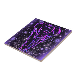Purple Elephant Tile