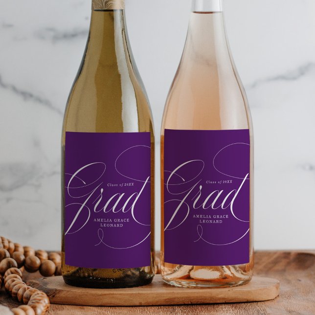 Purple | Eloquence Graduation Wine Label (Creator Uploaded)