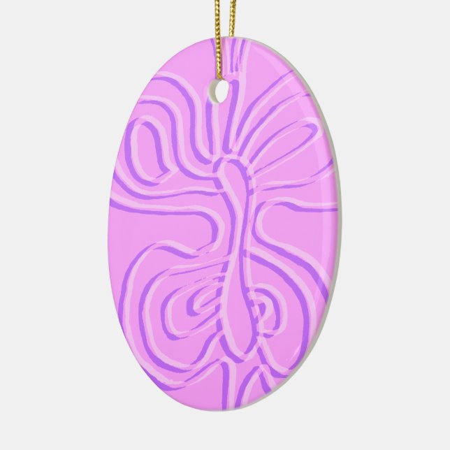 Purple Embossed "Rainbow" Flutterfly Ceramic Tree Decoration (Left)
