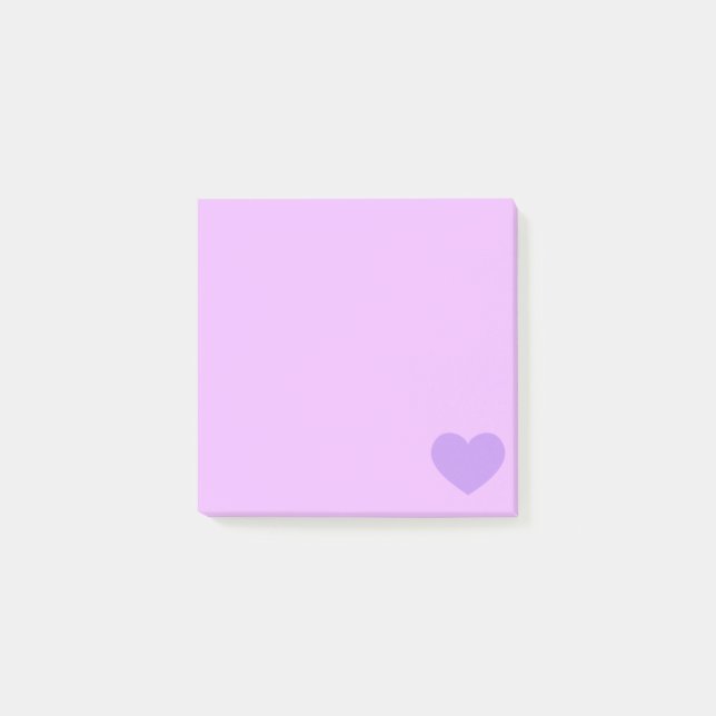 Purple Emoji Heart Post-it Notes (Front)