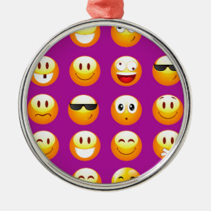 purple emojis metal tree decoration