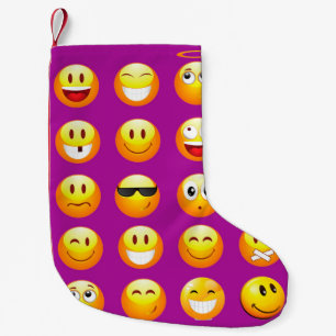 purple emojis xmas christmas stocking