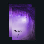 Purple Enchanted Forest Wedding Table Number Card<br><div class="desc">Purple Enchanted Forest Wedding Table Number Card. Look for matching items in my store. Contact me for a custom order.</div>