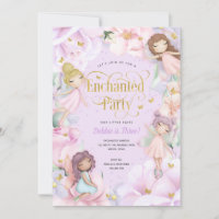 Purple Enchanted party, Garden fairy pink birthday