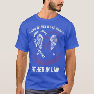Purple Epilepsy Awareness Ribbon Father In Law Hea T-Shirt