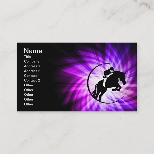 Purple Equestrian Business Card (Front)