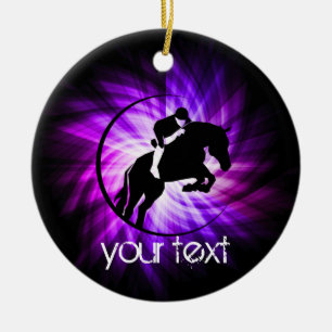 Purple Equestrian Ceramic Tree Decoration