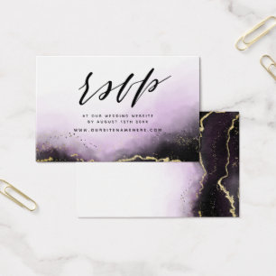 Purple Ethereal Mist Website RSVP Insert Cards
