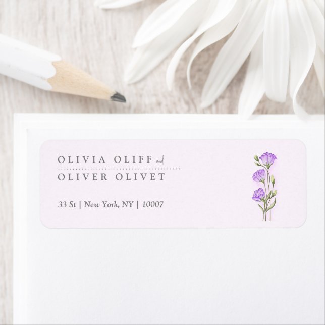 Purple Eustomas Return Address (Insitu)
