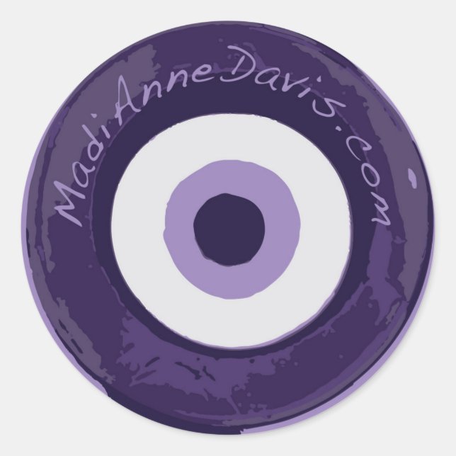 Purple Evil Eye Sticker (Front)
