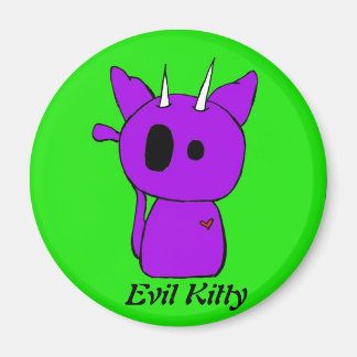 Purple Evil Kitty Magnet