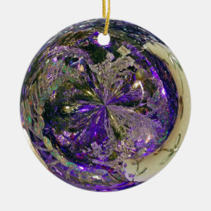 Purple Explosion Ceramic Tree Decoration