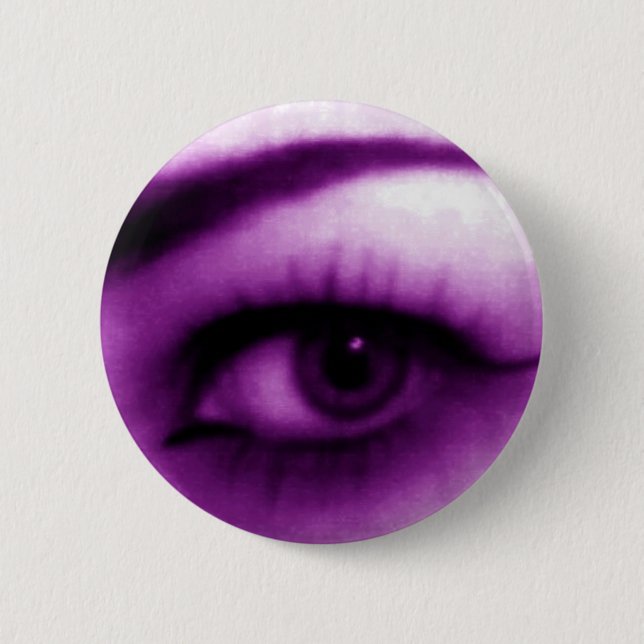 Purple Eye 6 Cm Round Badge (Front)