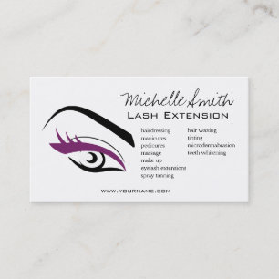 Purple Eye long eyelashes Lash extension  icon Business Card