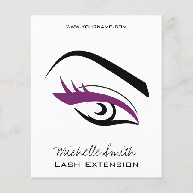 Purple Eye long eyelashes Lash extension  icon Flyer (Front)