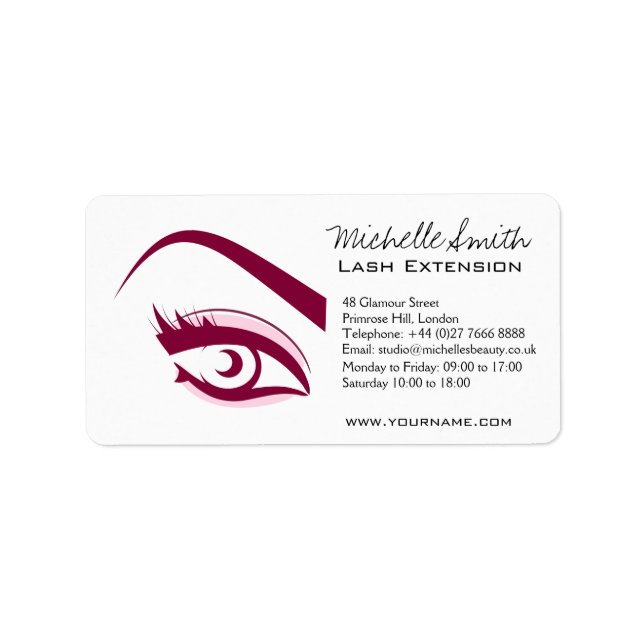 Purple Eye long eyelashes Lash extension  icon Label (Front)