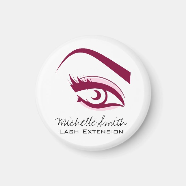 Purple Eye long eyelashes Lash extension  icon Magnet (Front)