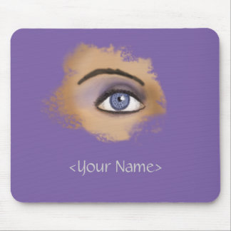 Purple Eye Makeup Mouse Pad