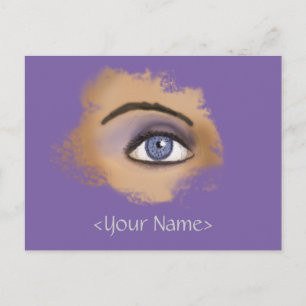 Purple Eye Makeup Postcard