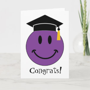 Purple Face Graduation (Customisable) Card
